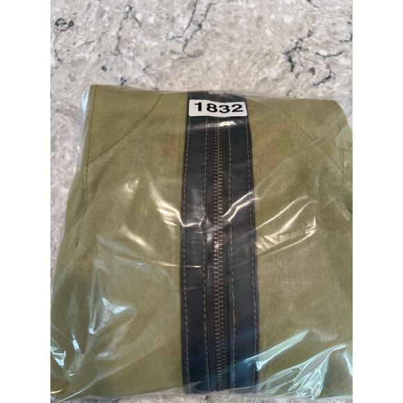 Provence D'amour Light Green & Brown Zip Up Leather Jacket Size Medium JL - Picture 9 of 9